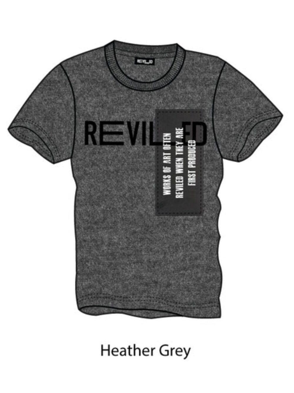 REVILED Art of Illusion Organic Cotton Tee Heather Grey S-XL